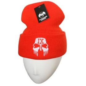 Tech N9ne - Hunter Orange Facepaint Embroidered Folded Skull Cap
