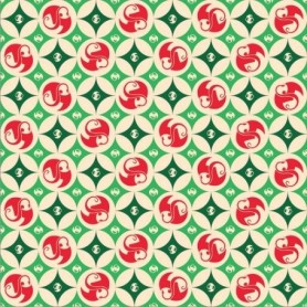 Strange Music - Green/Tech N9ne Red Holiday Wrapping Paper (Set of 4)