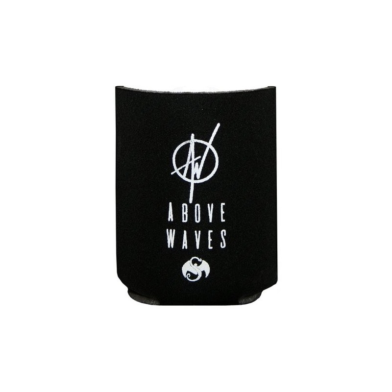 Above Waves - Black Logo Can Coozie