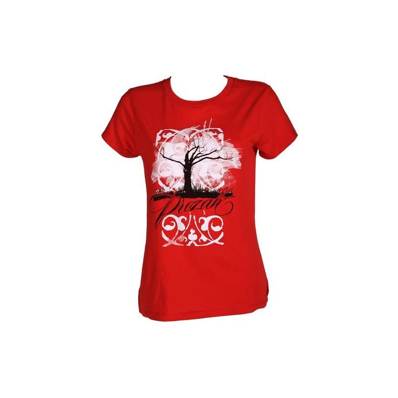 Prozak - Red Tree Ladies T-Shirt