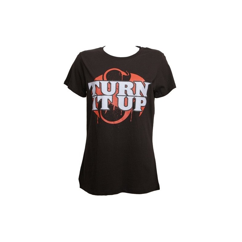Stevie Stone - Black Turn It Up Ladies T-Shirt