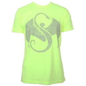 Strange Music - Neon Yellow Snake & Bat Logo Luxury Blend T-Shirt