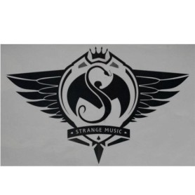 Strange Music - Silver Sticker 12.5" x 8"